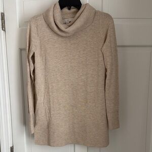 LOFT Women's Cream Cowl Neck Sweater